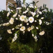 Trauerkranz in weiß