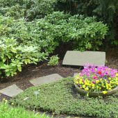 Familiengrab mit Dauergrün und Schale